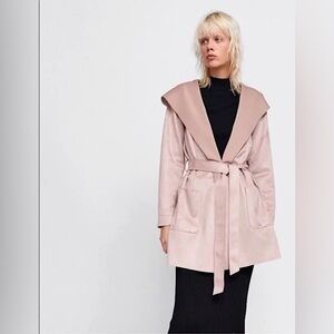 NWOT Zara dusty rose jacket robe